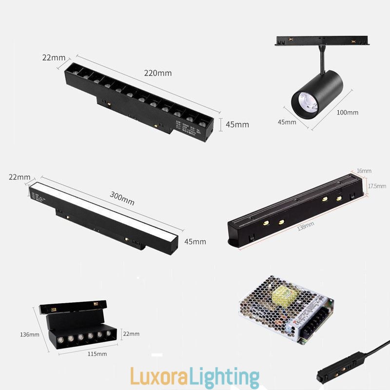 Designer Touch Decorative Recessed Spotlight Magnetic Track Light Light 3M*2