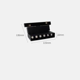 Designer Touch Decorative Recessed Spotlight Magnetic Track Light Light 3M*2