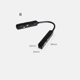 Designer Touch Decorative Magnetic Track Lighting Accessories Recessed Track Rail Corner Connection