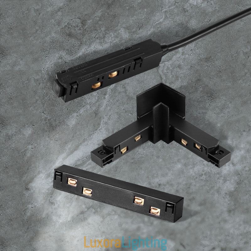 Designer Touch Decorative Magnetic Track Lighting Accessories Recessed Track Rail Corner Connection