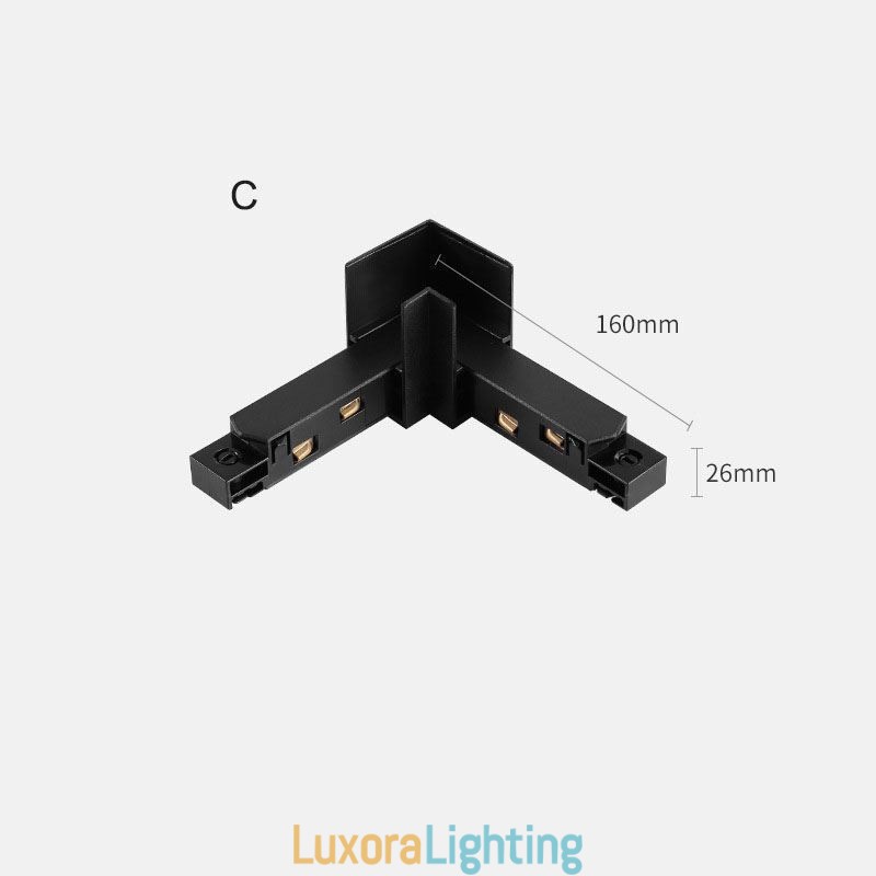 Designer Touch Decorative Magnetic Track Lighting Accessories Recessed Track Rail Corner Connection