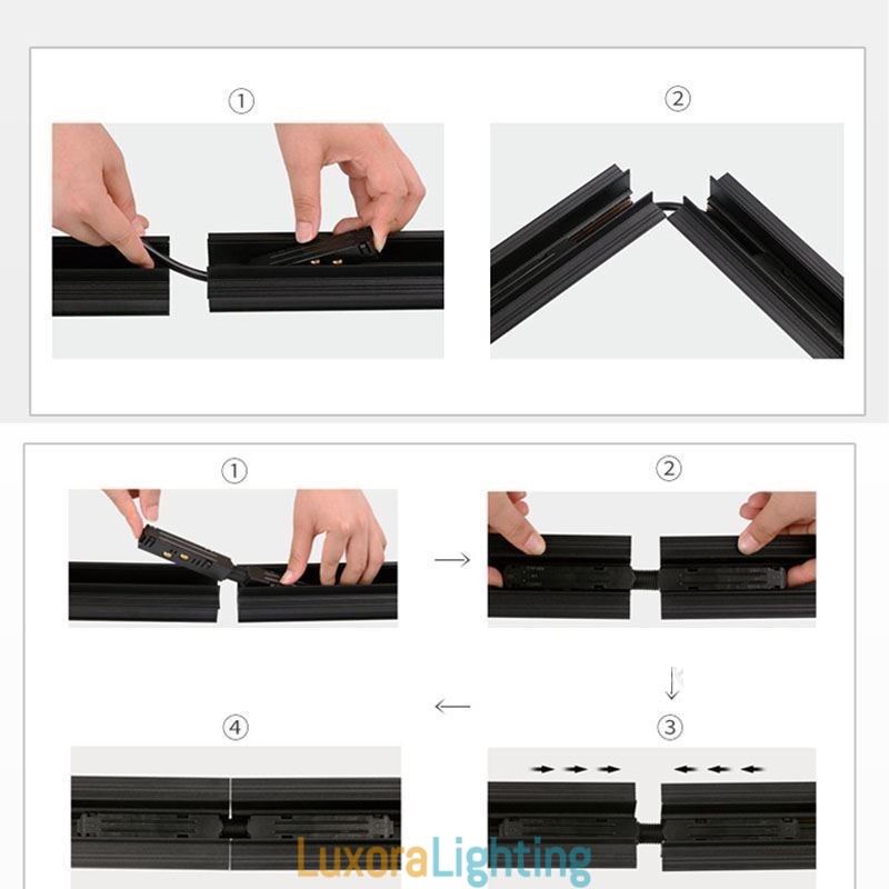 Designer Touch Decorative Magnetic Track Lighting Accessories Recessed Track Rail Corner Connection