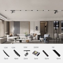 Designer Touch Decorative Recessed Spotlight Magnetic Track Light Light 6M 36V