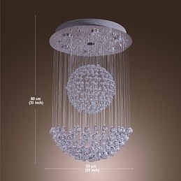 Designer Touch Decorative Modern Contemporary Crystal Chrome Chandelier Flush Mount