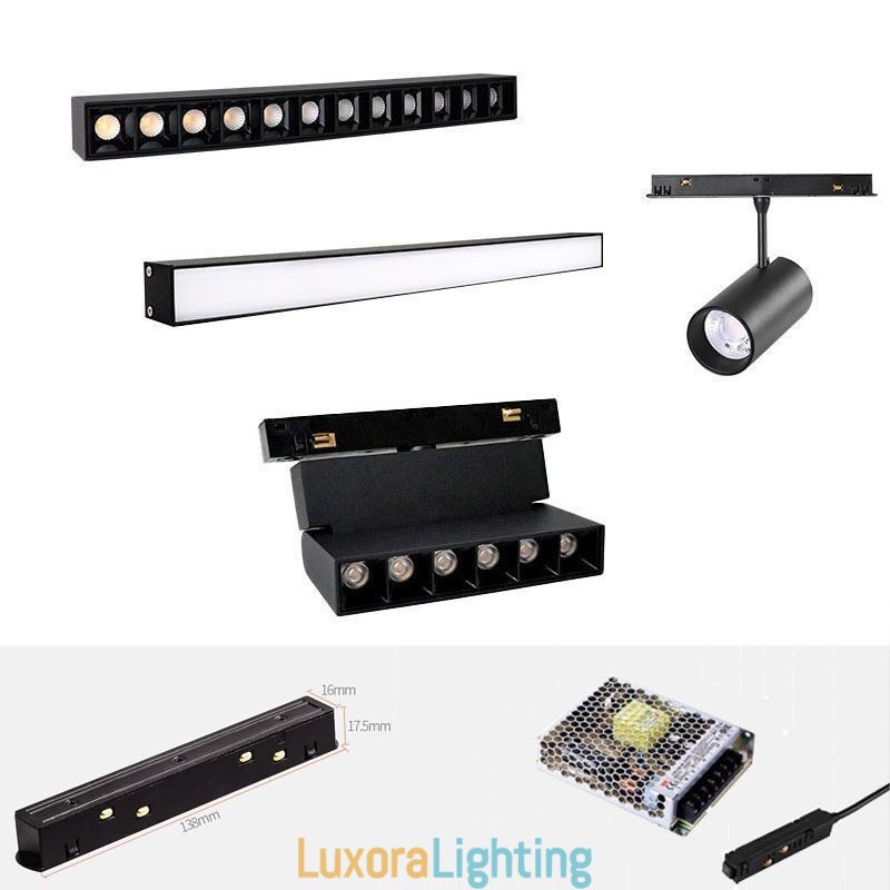 Designer Touch Decorative Magnetic Track Light Recessed Spotlight Light 6M*2