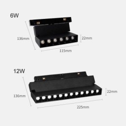 Designer Touch Decorative Recessed Track Grille Spotlight Track Strip Spotlight Magnetic Fold Grille Spotlight 36V