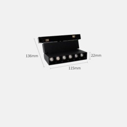 Designer Touch Decorative Recessed Track Grille Spotlight Track Strip Spotlight Magnetic Fold Grille Spotlight 36V