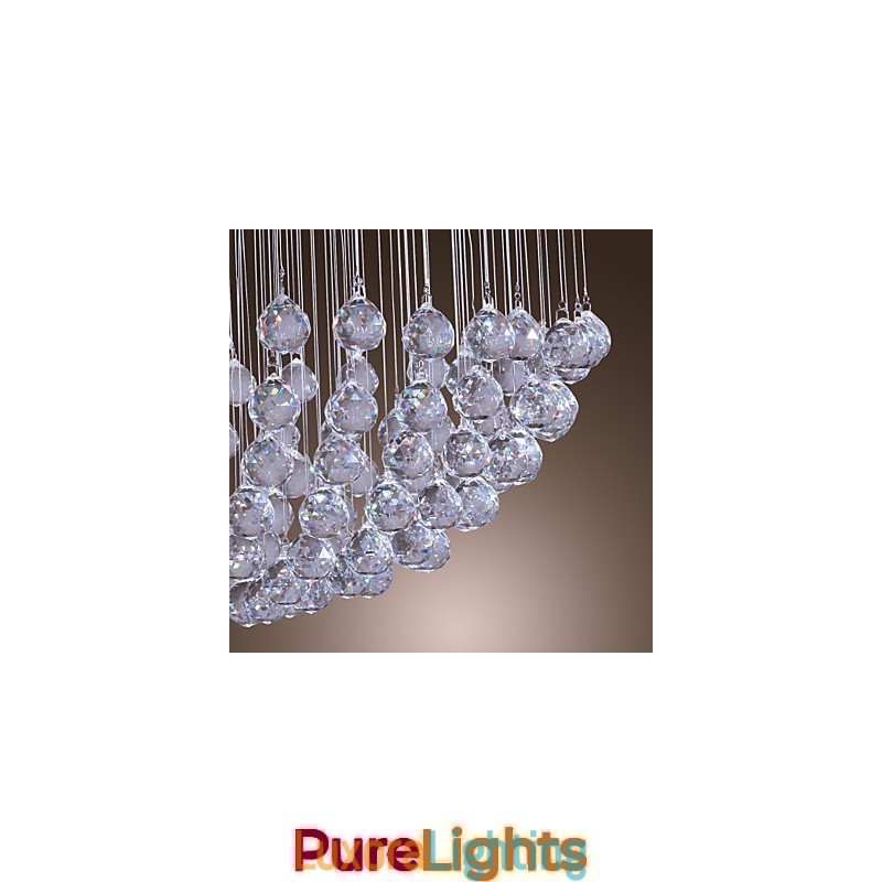 Designer Touch Decorative Modern Contemporary Crystal Chrome Chandelier Flush Mount