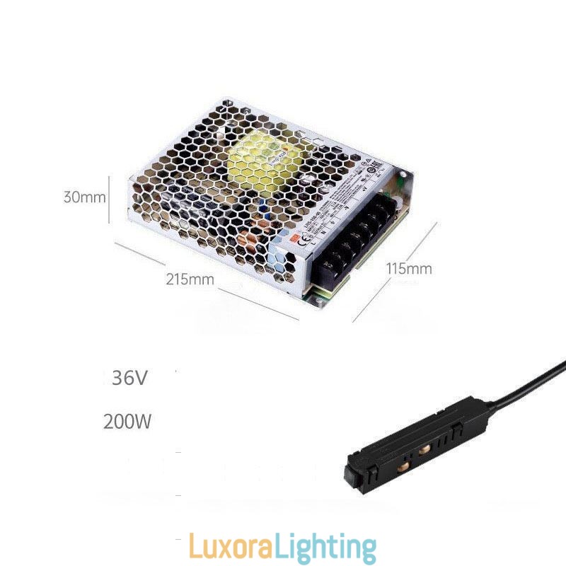 Designer Touch Decorative Track Light Driver 200W 36V Driver Power Supply With A Magnetic Track Power Connector