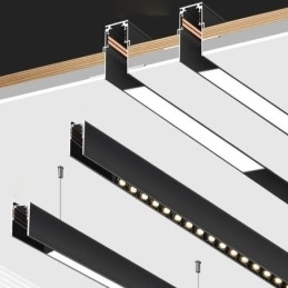 Designer Touch Decorative Recessed Track Lighting Rails Magnetic Aluminum Track Surface Profile Ultra Thin Track Light Strip 100cm