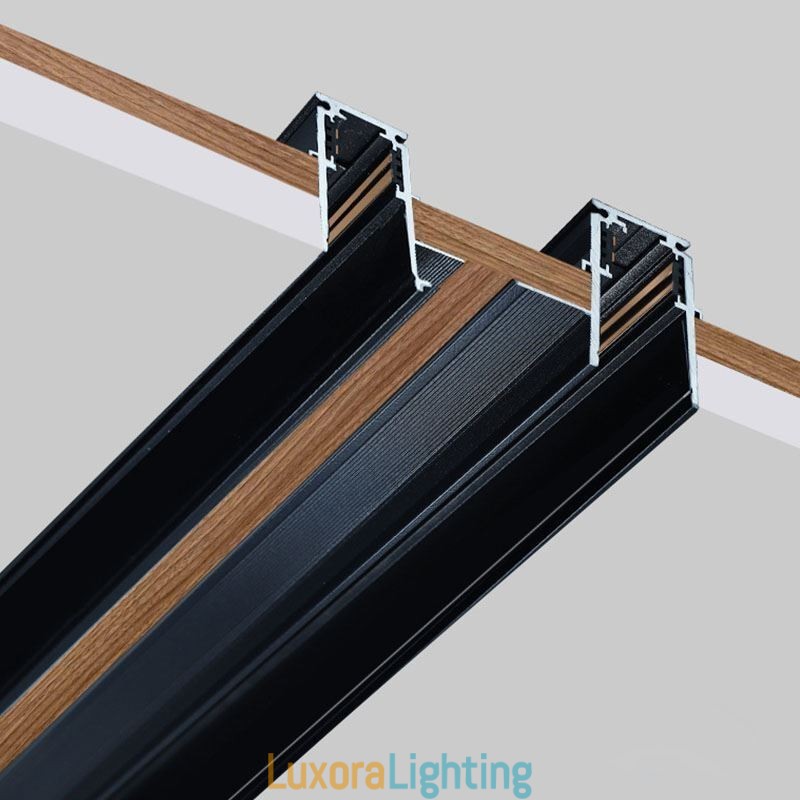 Designer Touch Decorative Recessed Track Lighting Rails Magnetic Aluminum Track Surface Profile Ultra Thin Track Light Strip 100cm