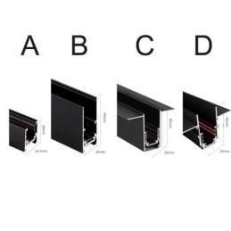 Designer Touch Decorative Recessed Track Lighting Rails Magnetic Aluminum Track Surface Profile Ultra Thin Track Light Strip 100cm