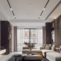 Designer Touch Decorative Recessed Track Lighting Rails Magnetic Aluminum Track Surface Profile Ultra Thin Track Light Strip 100cm