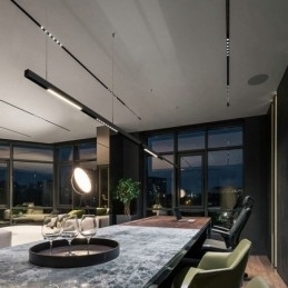 Designer Touch Decorative Recessed Track Lighting Rails Magnetic Aluminum Track Surface Profile Ultra Thin Track Light Strip 100cm