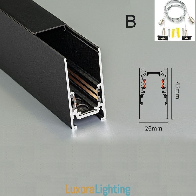 Designer Touch Decorative Recessed Track Lighting Rails Magnetic Aluminum Track Surface Profile Ultra Thin Track Light Strip 100cm