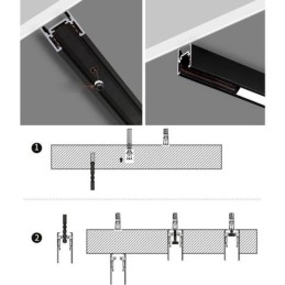 Designer Touch Decorative Recessed Track Lighting Rails Magnetic Aluminum Track Surface Profile Ultra Thin Track Light Strip 100cm