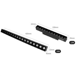 Designer Touch Decorative Recessed Track Grille Spotlight Strip Spotlight Magnetic Track Grille Spotlight 36V