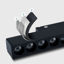 Designer Touch Decorative Recessed Track Grille Spotlight Strip Spotlight Magnetic Track Grille Spotlight 36V