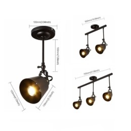 Designer Touch Decorative Rustic Iron Spotlight Countryside Vintage Ceiling Light