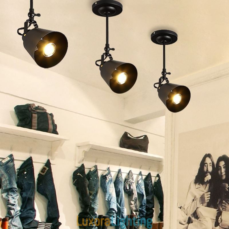 Designer Touch Decorative Rustic Iron Spotlight Countryside Vintage Ceiling Light