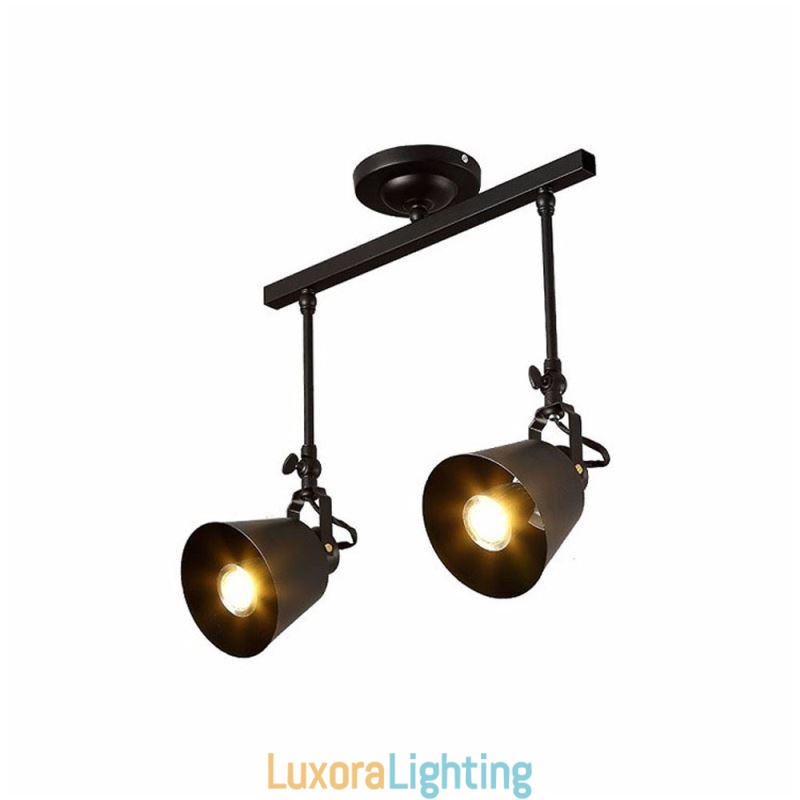 Designer Touch Decorative Rustic Iron Spotlight Countryside Vintage Ceiling Light