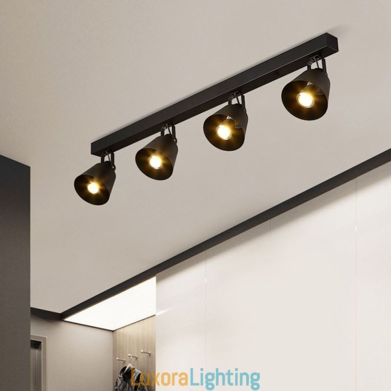 Designer Touch Decorative Rustic Vintage Spotlight Industrial Iron Track Lighting