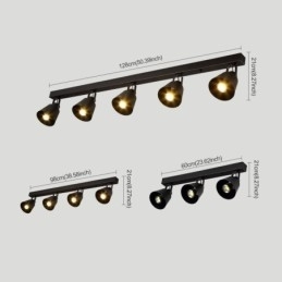 Designer Touch Decorative Rustic Vintage Spotlight Industrial Iron Track Lighting