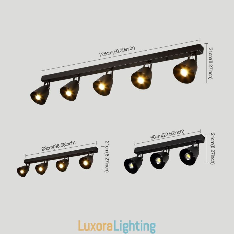 Designer Touch Decorative Rustic Vintage Spotlight Industrial Iron Track Lighting