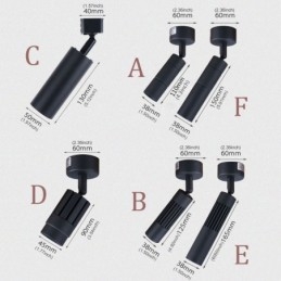 Designer Touch Decorative Rotatable COB Spotlight Black Ceiling Spotlight(Single Light)