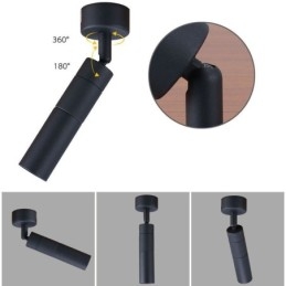 Designer Touch Decorative Rotatable COB Spotlight Black Ceiling Spotlight(Single Light)