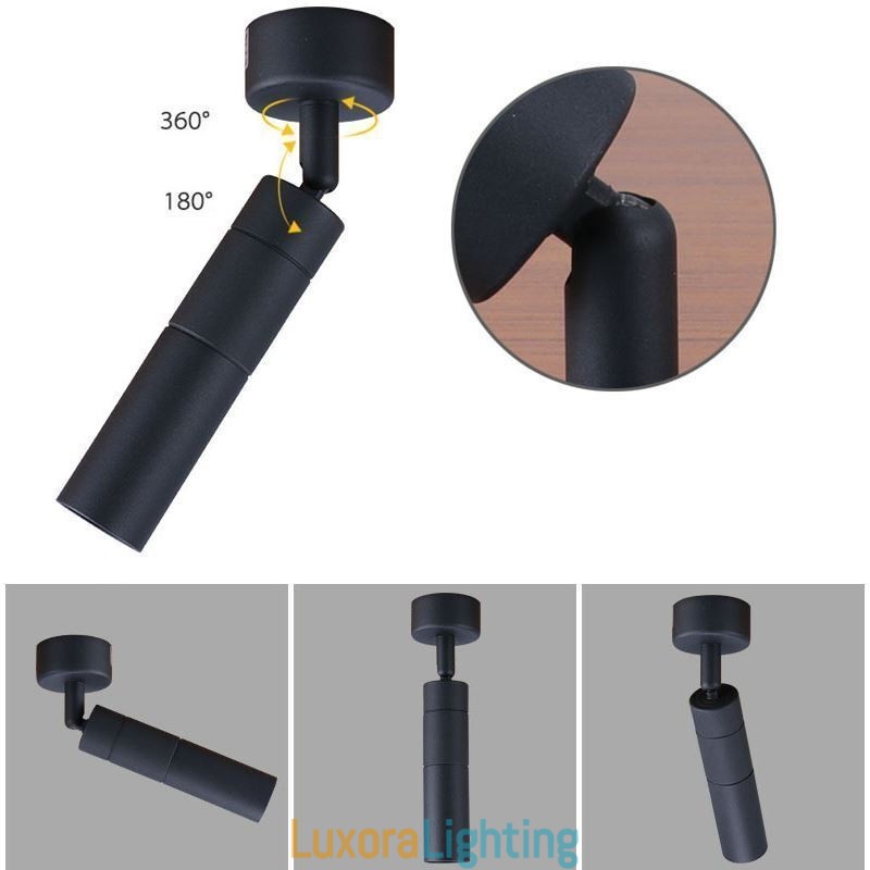 Designer Touch Decorative Rotatable COB Spotlight Black Ceiling Spotlight(Single Light)