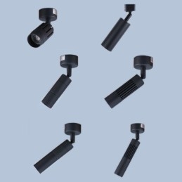 Designer Touch Decorative Rotatable COB Spotlight Black Ceiling Spotlight(Single Light)