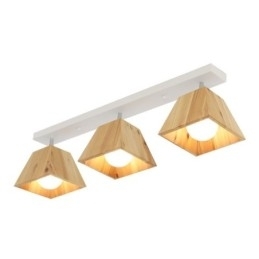 Designer Touch Decorative Nordic Wooden Spotlight Four Prism Rotatable Ceiling Spotlight