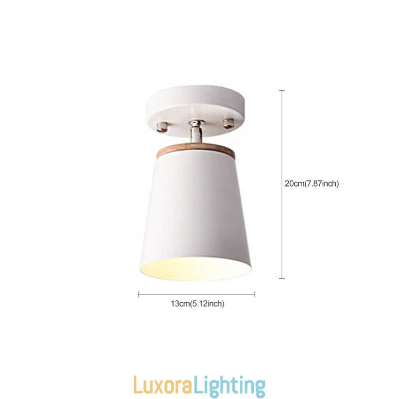 Designer Touch Decorative Nordic Iron Spotlight Wooden Simple Ceiling Light(Single Light)