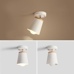 Designer Touch Decorative Nordic Iron Spotlight Wooden Simple Ceiling Light(Single Light)