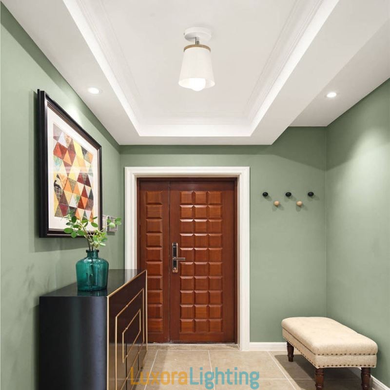 Designer Touch Decorative Nordic Iron Spotlight Wooden Simple Ceiling Light(Single Light)