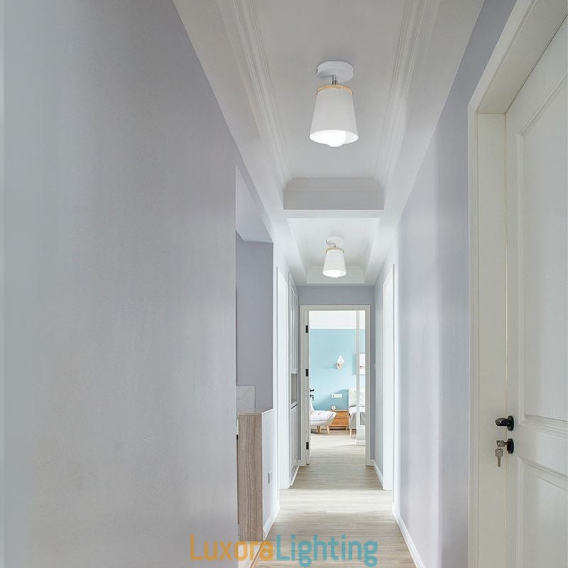 Designer Touch Decorative Nordic Iron Spotlight Wooden Simple Ceiling Light(Single Light)