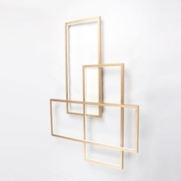 Designer Touch Decorative Gold Modern Comtemporary Alumilium Painting Ceiling Light Flush Mount Light with Remoter Dimmer (Can Also be Used as Wall Light)