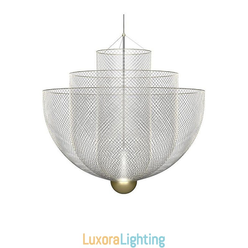 Designer Touch Decorative Nordic Grid Creative and Unique Shape Art Pendant Light
