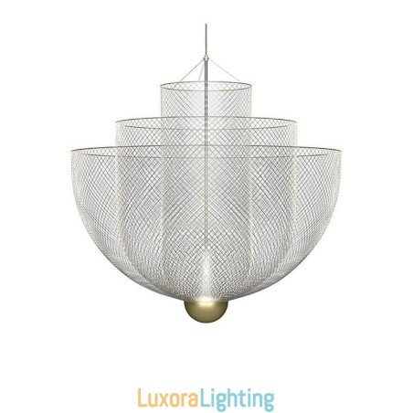 Designer Touch Decorative Nordic Grid Creative and Unique Shape Art Pendant Light