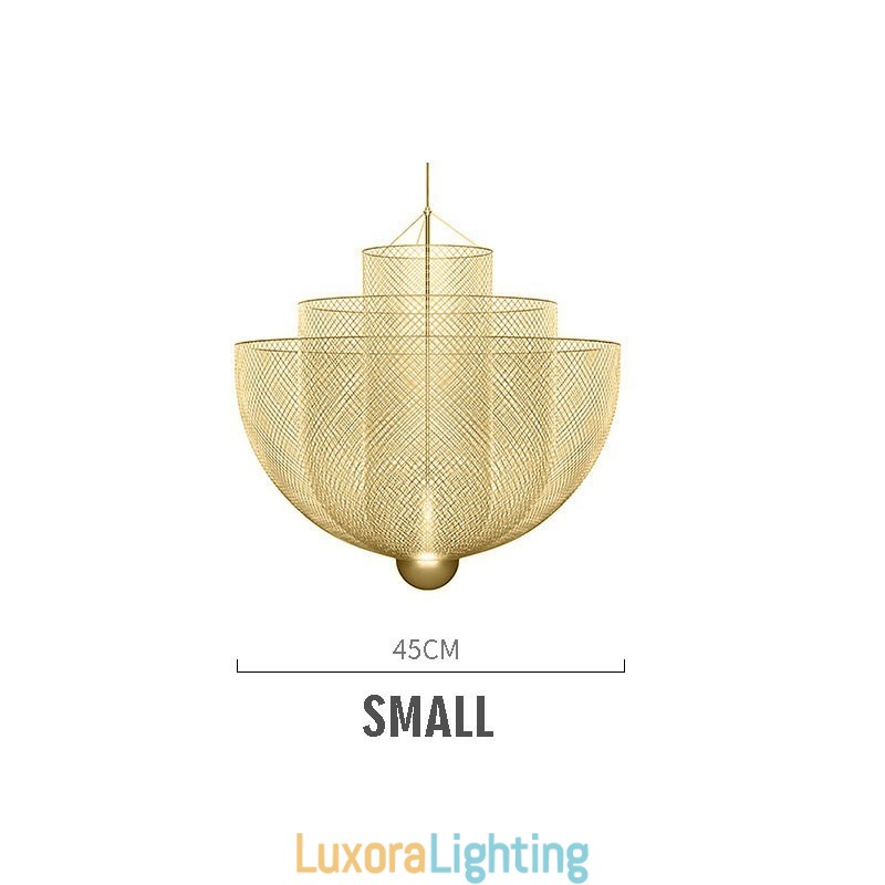 Designer Touch Decorative Nordic Grid Creative and Unique Shape Art Pendant Light
