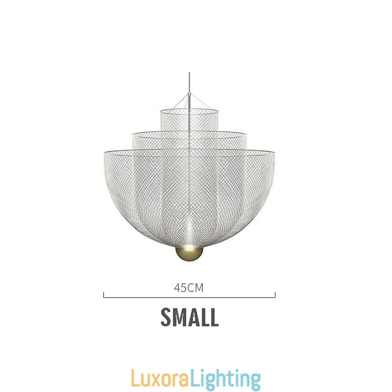 Designer Touch Decorative Nordic Grid Creative and Unique Shape Art Pendant Light