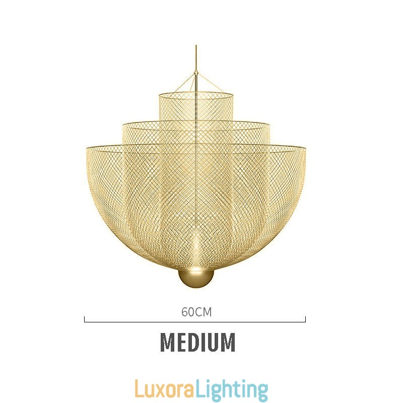 Designer Touch Decorative Nordic Grid Creative and Unique Shape Art Pendant Light