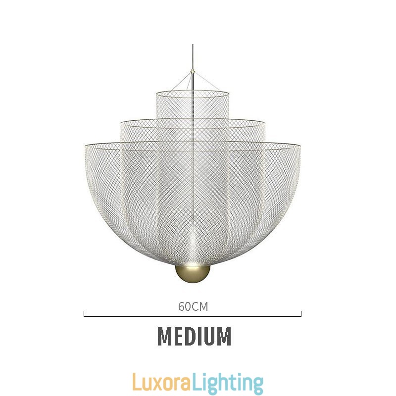 Designer Touch Decorative Nordic Grid Creative and Unique Shape Art Pendant Light