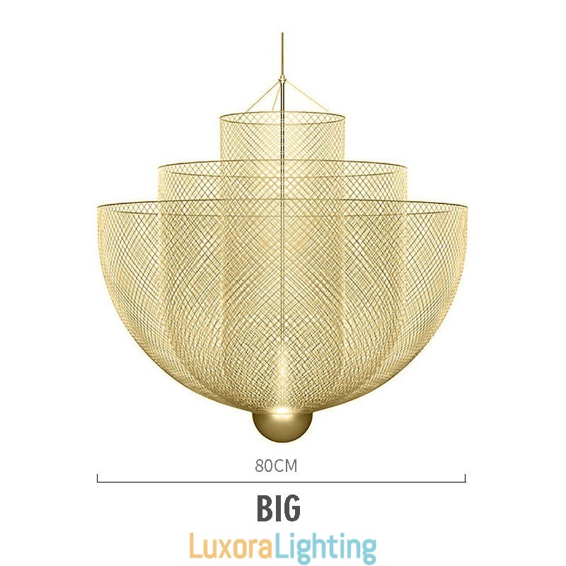 Designer Touch Decorative Nordic Grid Creative and Unique Shape Art Pendant Light