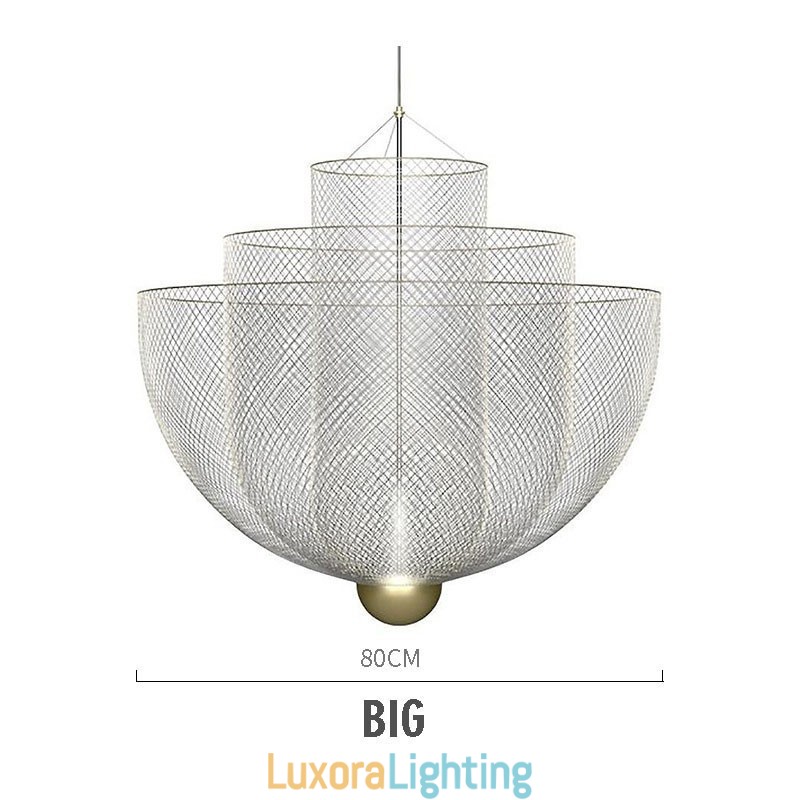 Designer Touch Decorative Nordic Grid Creative and Unique Shape Art Pendant Light