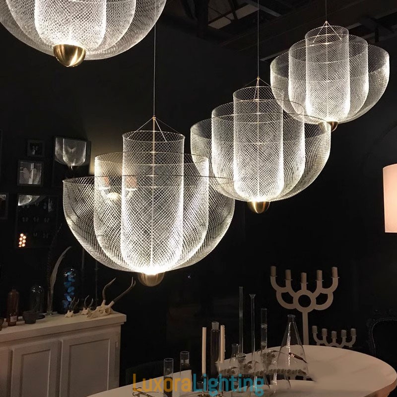 Designer Touch Decorative Nordic Grid Creative and Unique Shape Art Pendant Light
