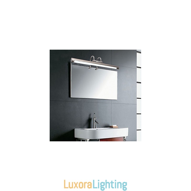 Designer Touch Decorative Stainless Steel Mirror Lights Acrylic Bathroom Wall Lamps Make up Lights Cold White Warm White (Size:57X13.5X15)