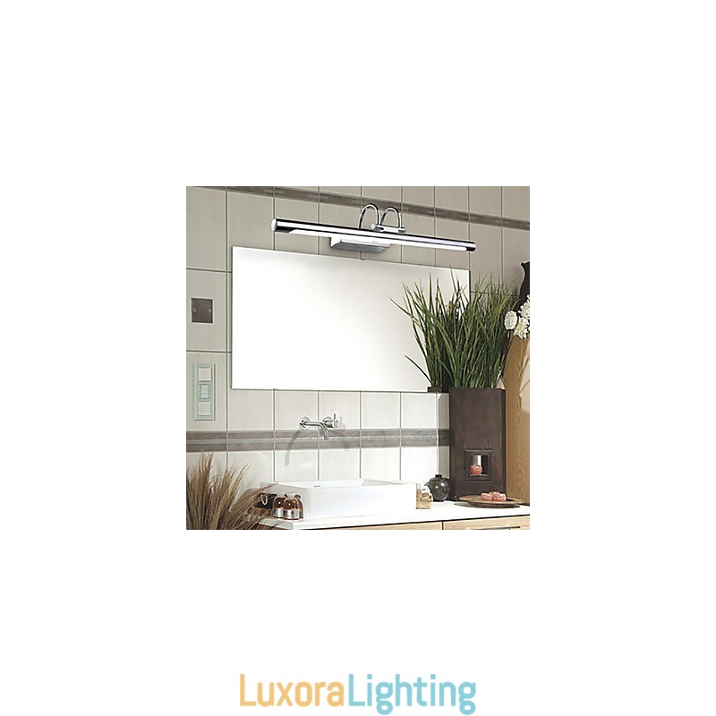 Designer Touch Decorative Stainless Steel Mirror Lights Acrylic Bathroom Wall Lamps Make up Lights Cold White Warm White (Size:57X13.5X15)