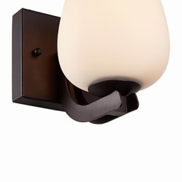 Designer Touch Decorative Iron Wall Lamp with Glass Shade Classic Modern Lighting Wall Sconces